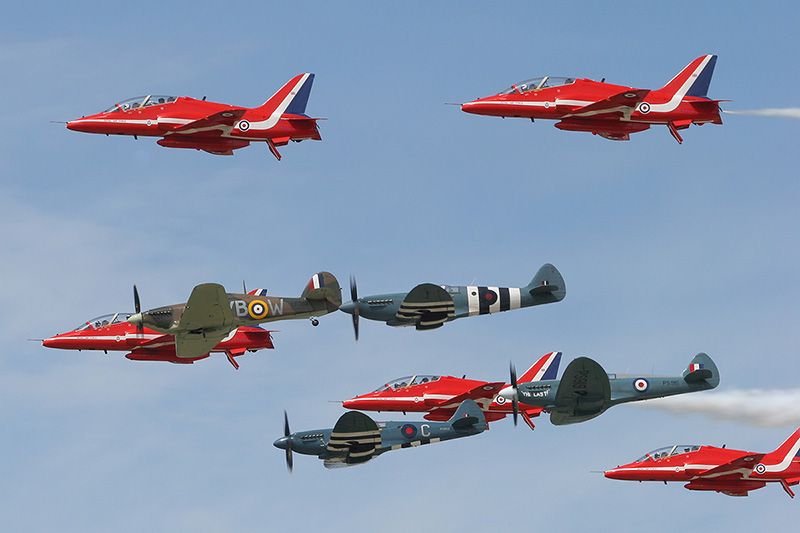 Hawk T.1s, The Red Arrows, RAF<br>Spitfires, BBMF & Rolls-Royce