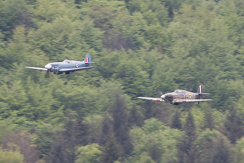 Spitfire PR.XIX + Hurricane IIc, BBMF, RAF