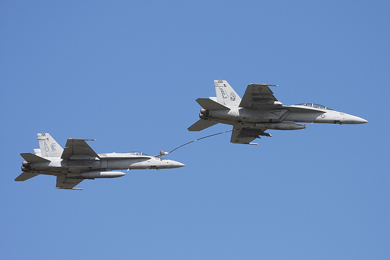 F/A-18F Super Hornet, VFA-11 <i>Red Rippers</i>, USN<br>F/A-18C Hornet, VFA-106 <i>Gladiators</i>, USN