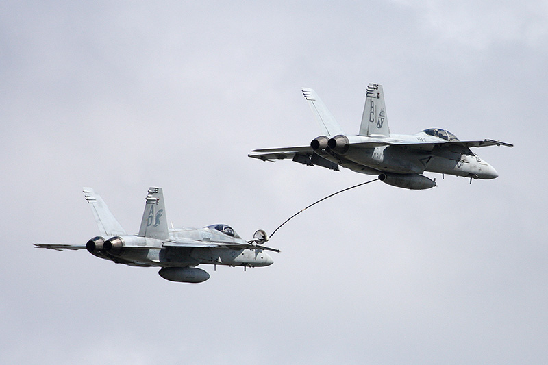 F/A-18F Super Hornet, VFA-11 <i>Red Rippers</i>, USN<br>F/A-18C Hornet, VFA-106 <i>Gladiators</i>, USN