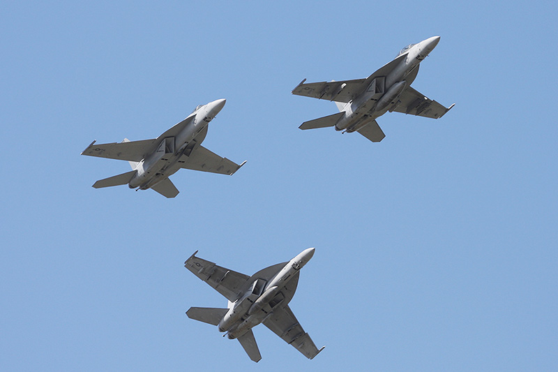F/A-18F Super Hornets, VFA-11 <i>Red Rippers</i>, USN<br>F/A-18F Super Hornet, VFA-211 <i>Fighting Checkmates</i>, USN