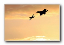 F-22A Raptor, 27th FS, USAF<br>P-51D Mustang 'Little Horse